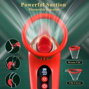 3 in 1 Tongue Sucking and Licking Clitoris Vibrator with App Control - Sohimi