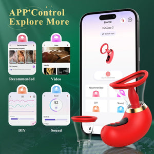 3 in 1 Tongue Sucking and Licking Clitoris Vibrator with App Control - Sohimi