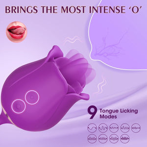 CARMEN | Sohimi 3 in 1 Tongue Licking Rose Toy Vibrator - Sohimi