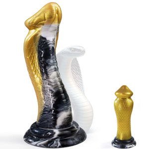 Gold and Black Monster Dildo