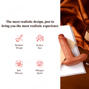 Thrusting & Vibrating Realistic Dildo