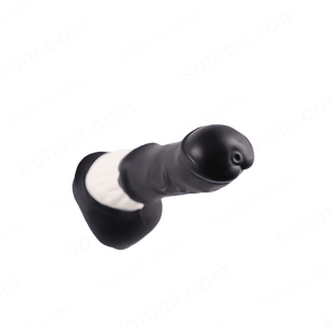 Black and white huge dildo on a green background with 'sohimi.com' text.