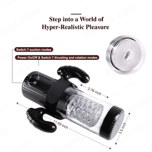 Sexual product with features highlighted on a green background with 'sohimi.com' branding.