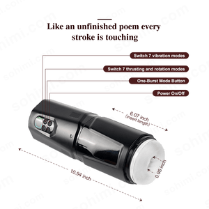 Sexual product with features highlighted on a green background with 'sohimi.com' branding.