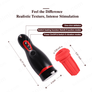 Sexual product with red and black design on a green background with 'sohimi.com' branding.