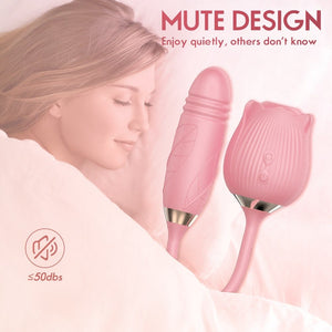 New Upgraded 3 in 1 Rose Sex Stimulator for woman with 10 Tapping Modes - Sohimi