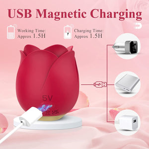 Rose Clitoral & Nipple Mini Size Tapping Stimulator - Sohimi