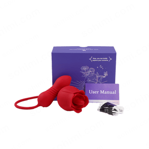 SKYLAR | Clitoral G-Spot Stimulator Rose Toy with Tongue - Sohimi