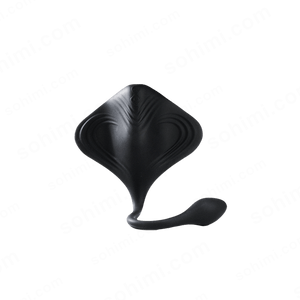 Black Wearable Vibrating Butt Plug on a green background with 'sohimi.com' text.
