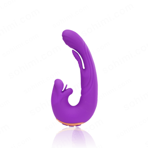 Purple Flapping and Tongue Licking Female Vibrator