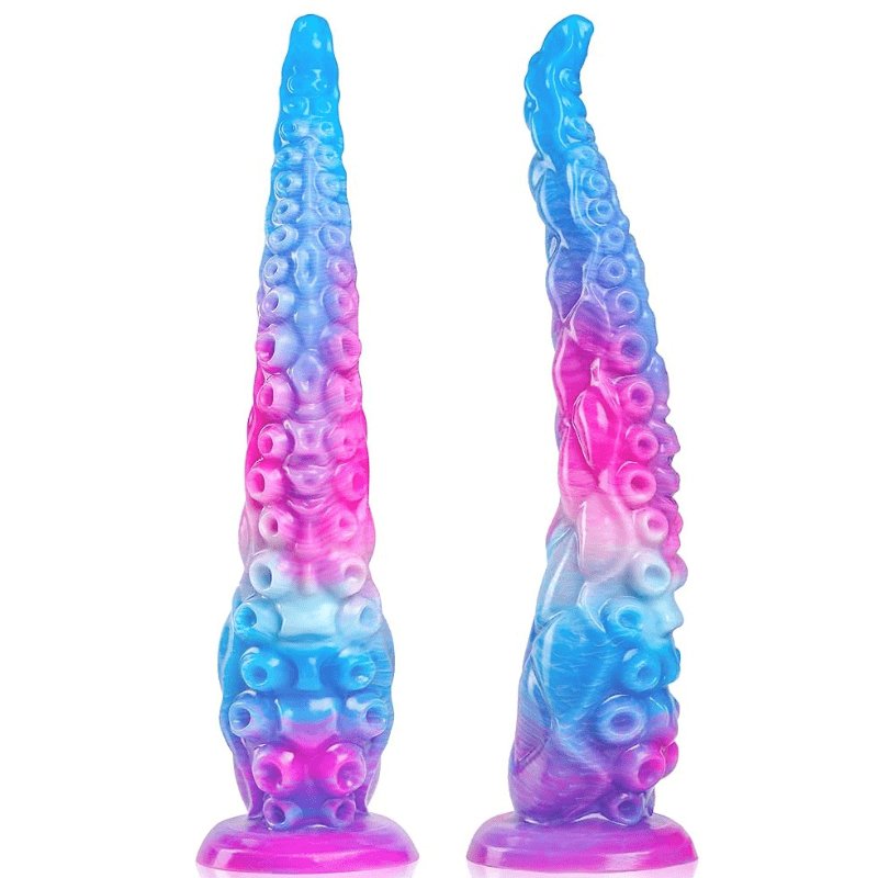 12.9inch Silicone Luminous Tentagle Multiple Stimualtion Dildo with Suction Cup - Sohimi