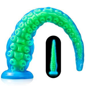 12.9inch Silicone Luminous Tentagle Multiple Stimualtion Dildo with Suction Cup - Sohimi