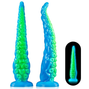 12.9inch Silicone Luminous Tentagle Multiple Stimualtion Dildo with Suction Cup - Sohimi