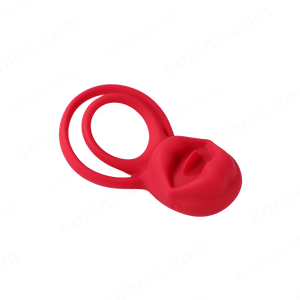 Red silicone ring on a green background with 'sohimi.com' text.