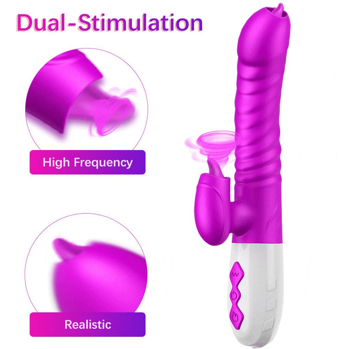 2 Tongues Licking G - Spot Rabbit Stimulator Vibrator - Sohimi