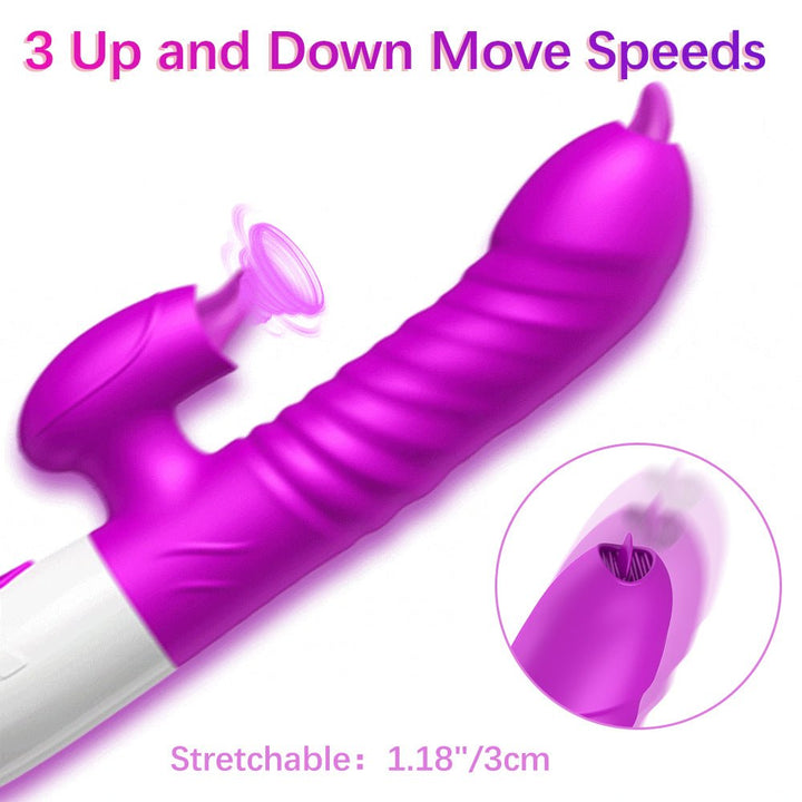 2 Tongues Licking G - Spot Rabbit Stimulator Vibrator - Sohimi