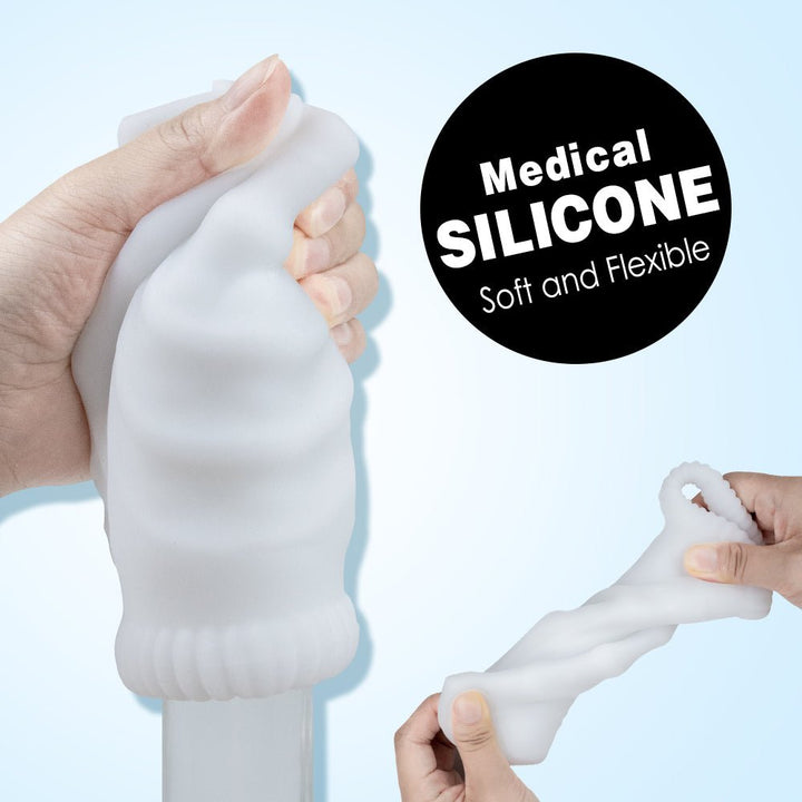 2 Tunnel Holes Silicone VIbration Penis Trainer - Sohimi