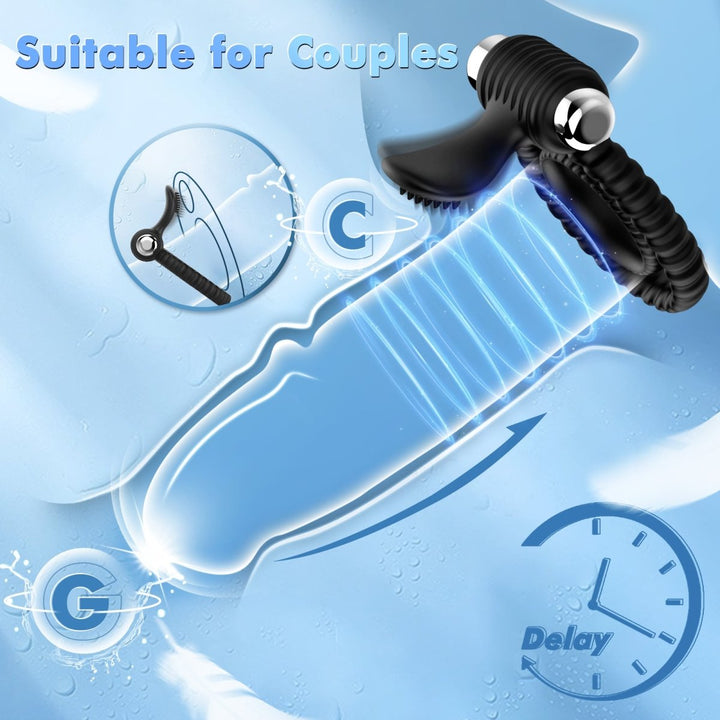 3 in 1 Men Penis Ring Vibrators for Erection Enhancing - Sohimi