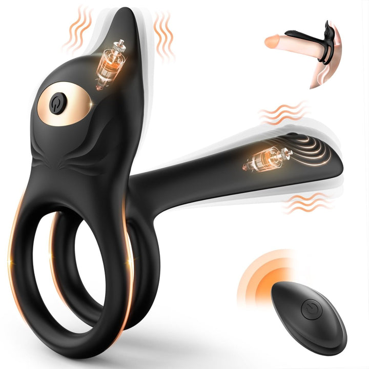 3 in 1 Multifunctional Penis Cock Ring with 10 Vibrating Modes - Sohimi