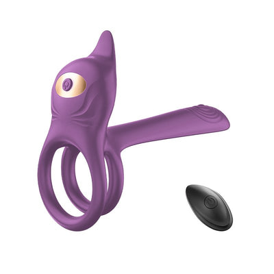 3 in 1 Multifunctional Penis Cock Ring with 10 Vibrating Modes - Sohimi