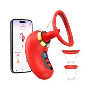 3 in 1 Tongue Sucking and Licking Clitoris Vibrator with App Control - Sohimi