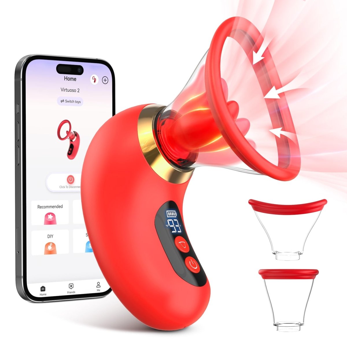 3 in 1 Tongue Sucking and Licking Clitoris Vibrator with App Control - Sohimi