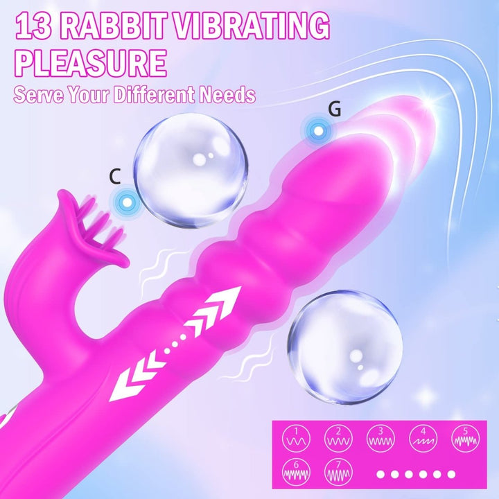 4 in 1 Rabbit Vibrator G Spot Clit Suckers for Woman Sex Toy - Sohimi