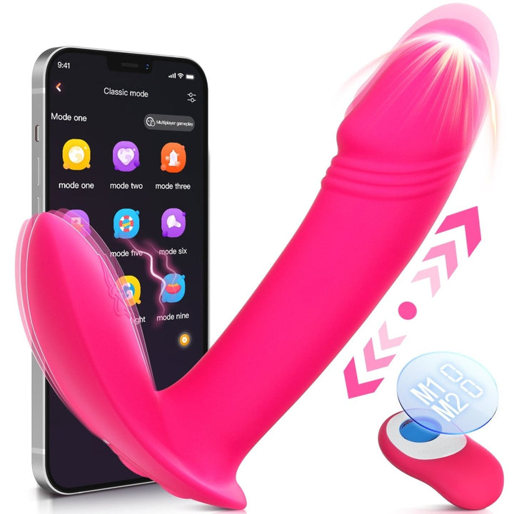 Adult Sex Toy Panty Vibrators Dildo with 9 Thrusting & Vibrating Modes - Sohimi