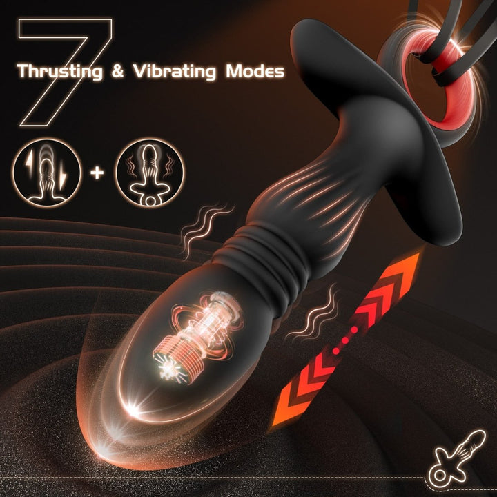 Adult Toys Vibrator for Men Vibrating Butt Plug with 7 Vibration Modes - Sohimi