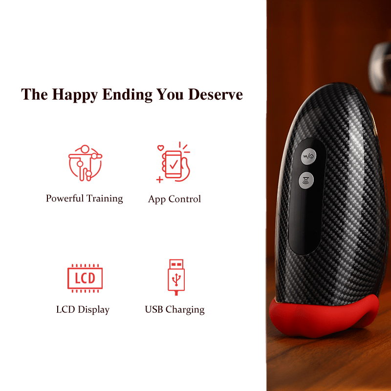 Black and Red Male masturbator with features