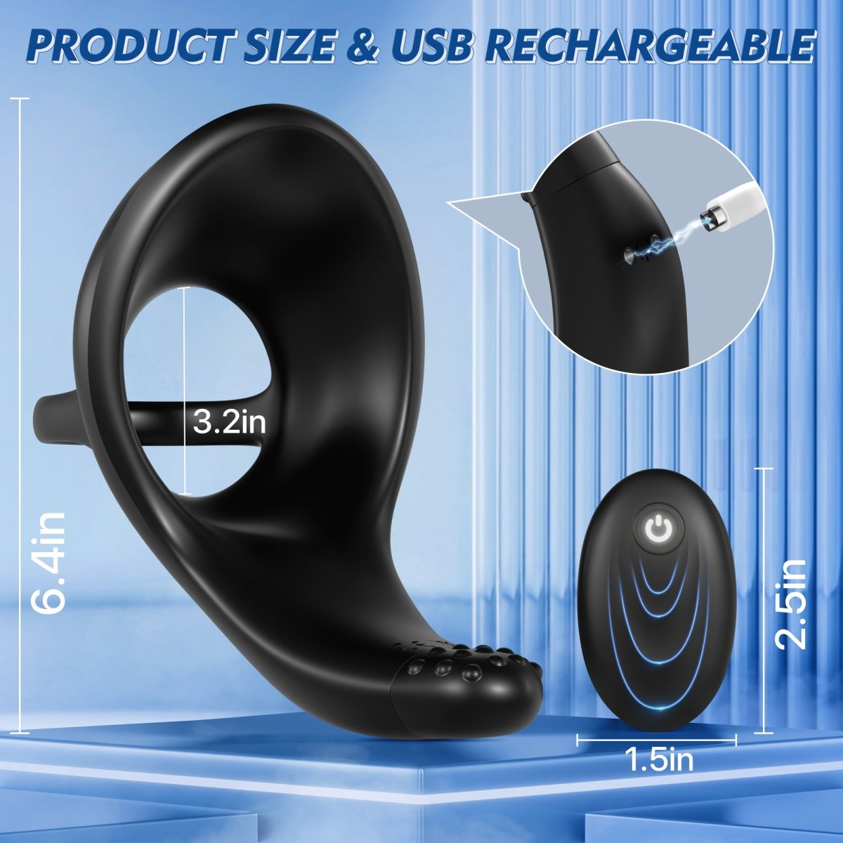 App Control Multi Stimulation Penis Ring and Prostate Massager - Sohimi