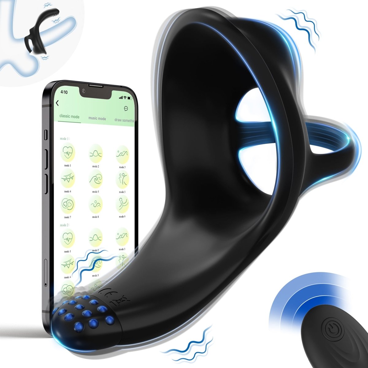 App Control Multi Stimulation Penis Ring and Prostate Massager - Sohimi