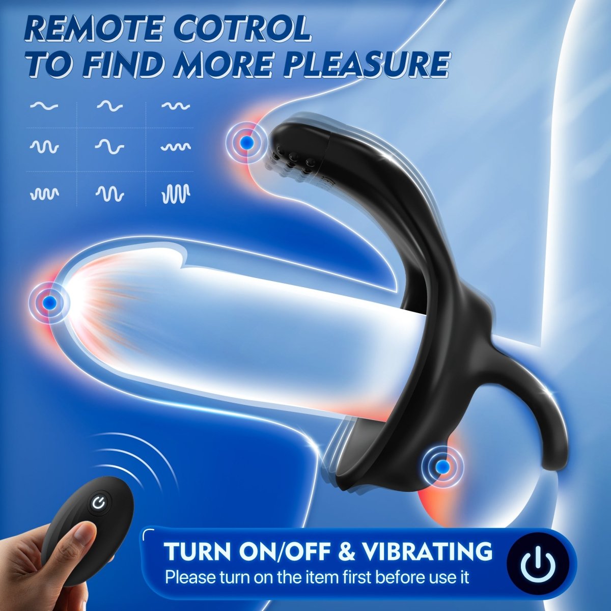 App Control Multi Stimulation Penis Ring and Prostate Massager - Sohimi