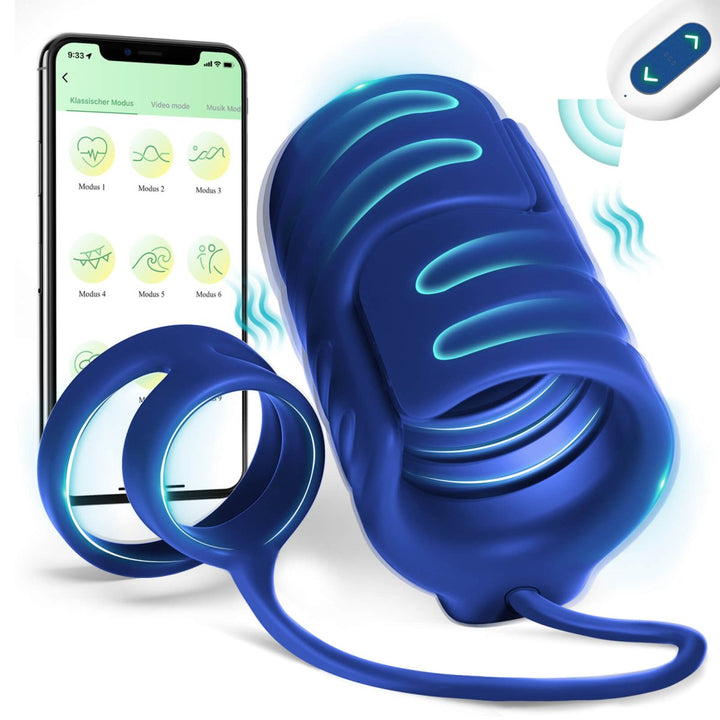 App Control Penis Vibrating Trainer with Ring(Only 5Pcs) - Sohimi