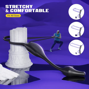 Stretchy and comfortable anal butt plug with double ring