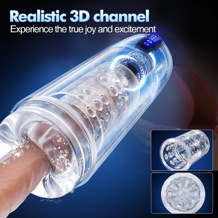 Automatic Powerful Suction and Rotation Fully Waterproof Masturbation Cup - Sohimi