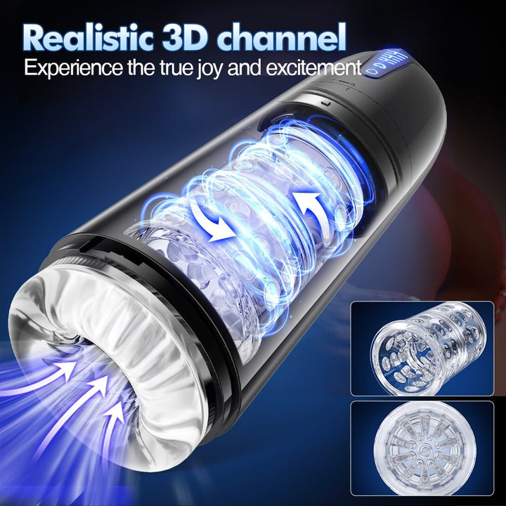 Automatic Powerful Suction and Rotation Fully Waterproof Masturbation Cup - Sohimi