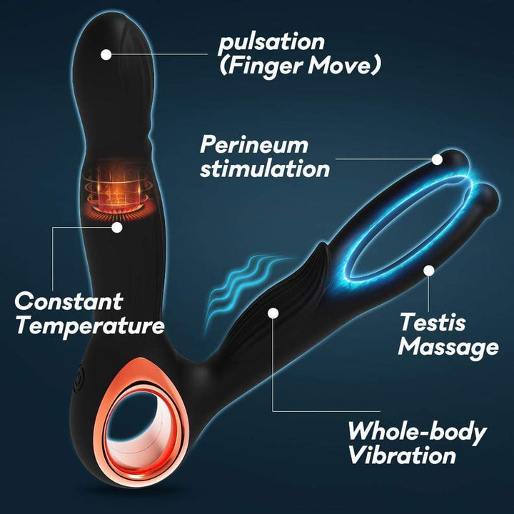 Balls Loop Vibration Male Prostate Massager with Heating - Sohimi