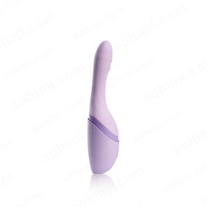 Purple toy with a striped design on a green background with 'sohimi.com' text.