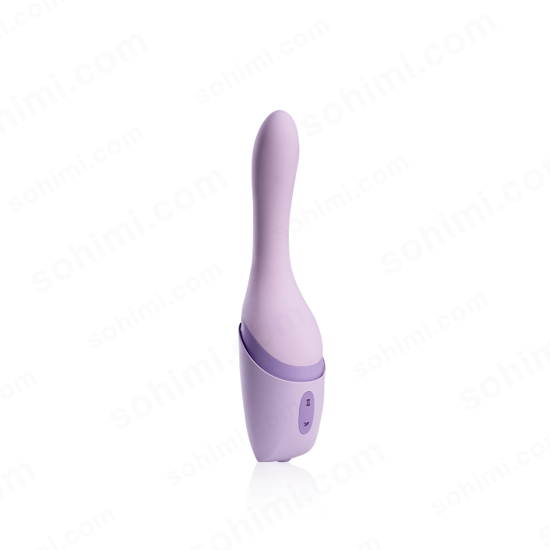 Purple Thrusting and Vibration G - Spot Vibrator on a green background with 'sohimi.com' branding.