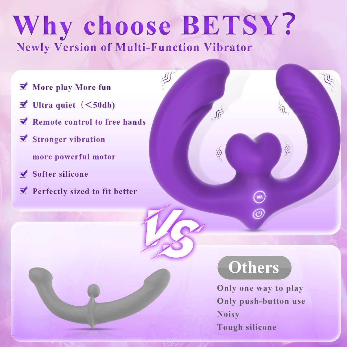 BETSY| Multi Playing Double - Ended Vibrator for Couple Foreplay - Sohimi