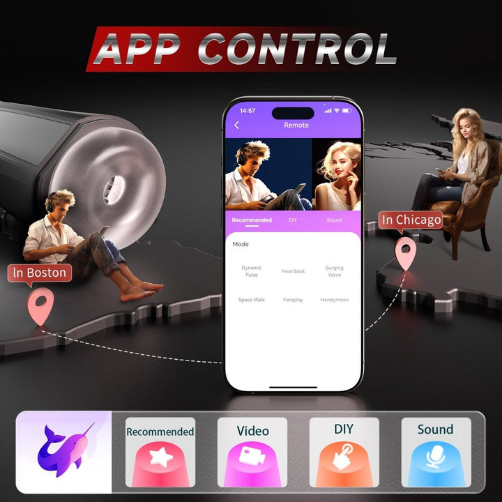 BLACKWIND|App Control 3 in 1 Vacuum Pump penis Trainer Vibrating Male Masturbator - Sohimi