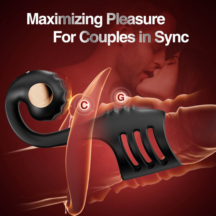 CASE|Multi Stimulation Snail - Shaped Penis Sleeve Ring with 10 Vibrating - Sohimi