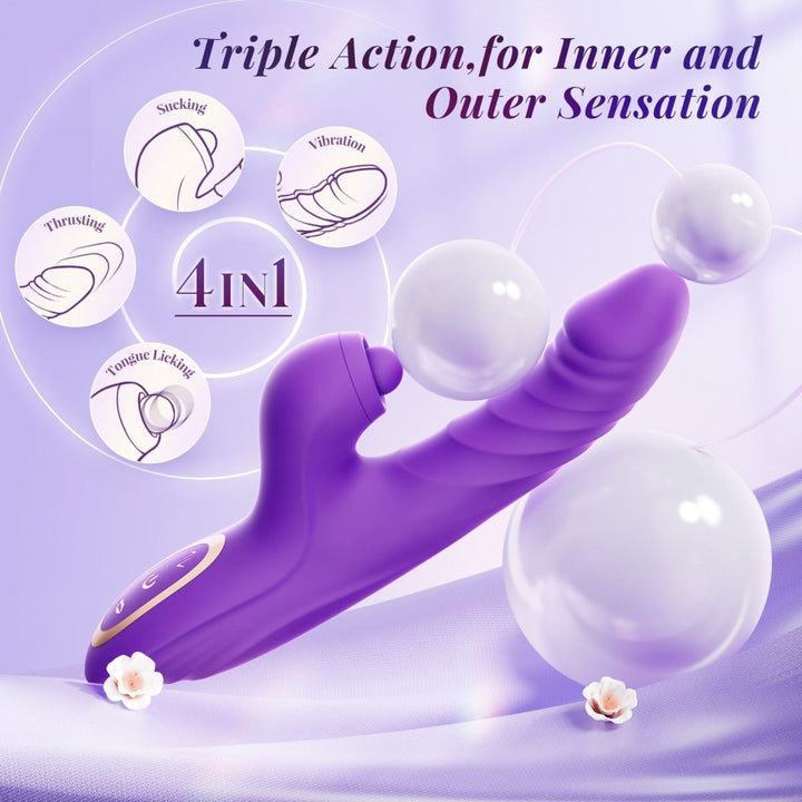 CHERLY|4 in 1 G Spot thrusting & sucking vibrator Clitoral Stimulator - Sohimi