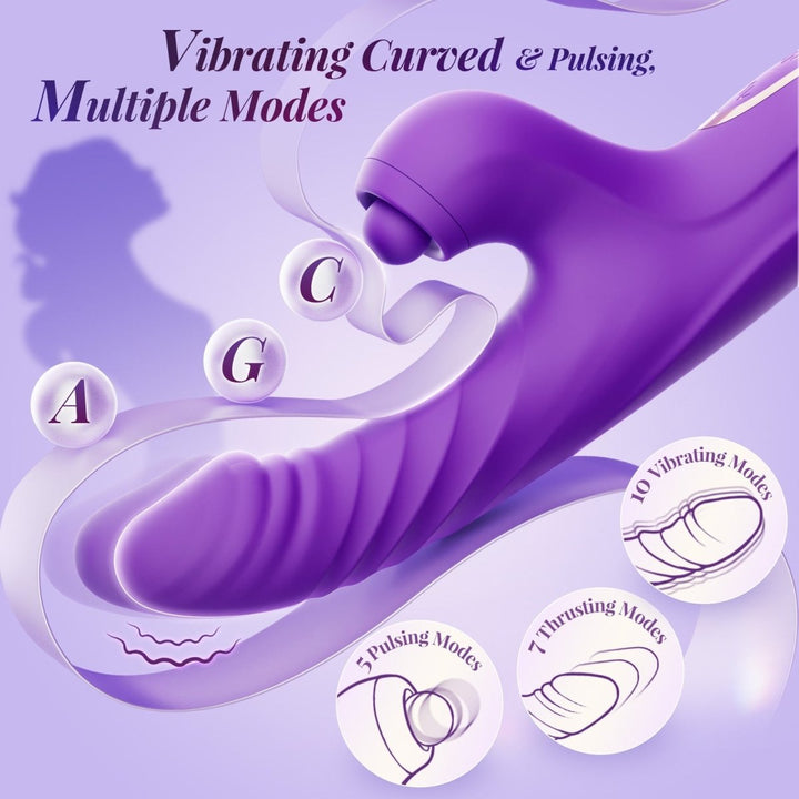 CHERLY|4 in 1 G Spot thrusting & sucking vibrator Clitoral Stimulator - Sohimi