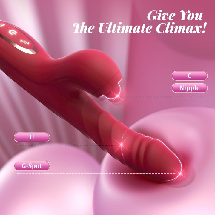 CHERLY|4 in 1 G Spot thrusting & sucking vibrator Clitoral Stimulator - Sohimi