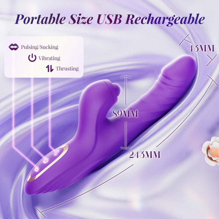 CHERLY|4 in 1 G Spot thrusting & sucking vibrator Clitoral Stimulator - Sohimi