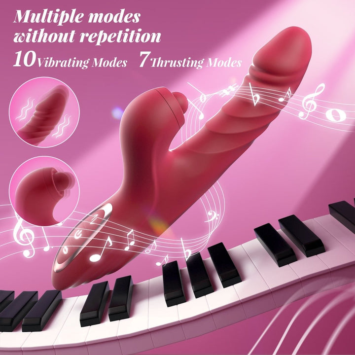 CHERLY|4 in 1 G Spot thrusting & sucking vibrator Clitoral Stimulator - Sohimi