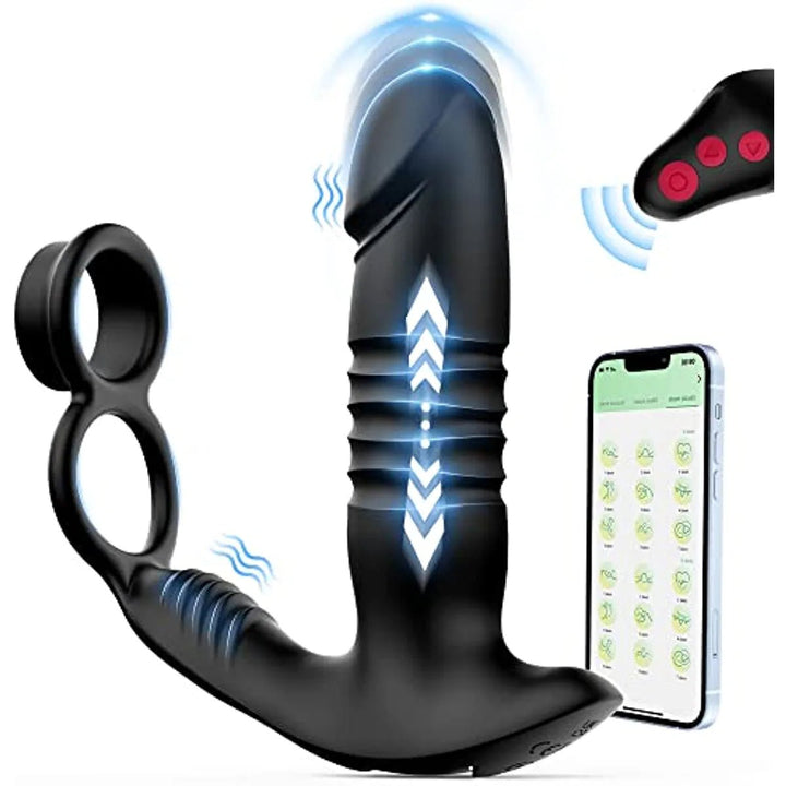 Cock Ring 3 in 1 Versatile Anal Plug Prostate Massager - Sohimi