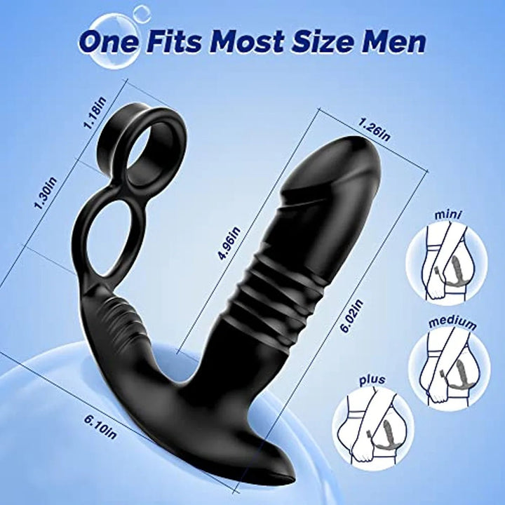 Cock Ring 3 in 1 Versatile Anal Plug Prostate Massager - Sohimi